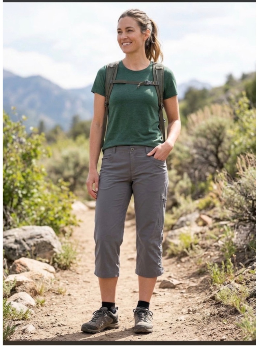 Women's KÜHL Splash Metro Grey Ankle Cropped Hiking Pants Size 12